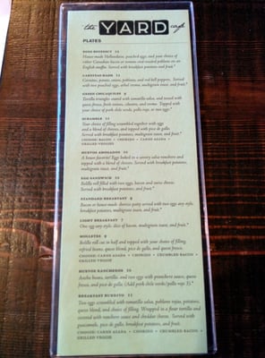 Menu photo 7 The Yard Cafe Seattle, WA Menu photo 7 The Yard Cafe Seattle, WA