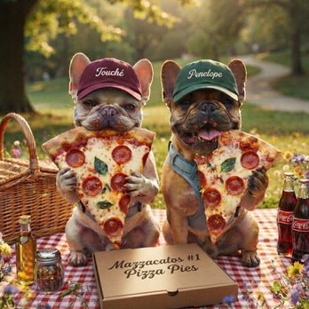 San Vito - My two twin female Frenchies having a picnic , there are total pizza and Pasta Princesses ! - Coffee & Tea Near Me - Etobicoke, Ontario San Vito - My two twin female Frenchies having a picnic , there are total pizza and Pasta Princesses ! - Coffee & Tea Near Me - Etobicoke, Ontario