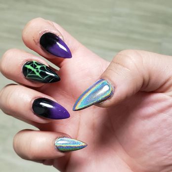 She’s Nails Spa - A custom Halloween set - Nail Salons Near Me - San Antonio, Texas She’s Nails Spa - A custom Halloween set - Nail Salons Near Me - San Antonio, Texas