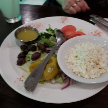 Mora Grill - Greek salad with feta on the side - Syrian Near Me - Pompano Beach, Florida