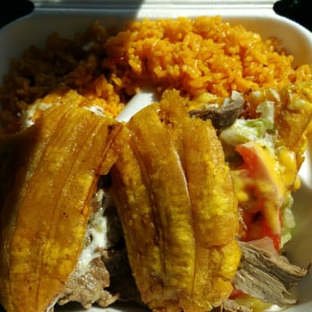 La Bomba - Steak Jibarito with Arroz con gandules..... the best! - Puerto Rican Near Me - Chicago, Illinois