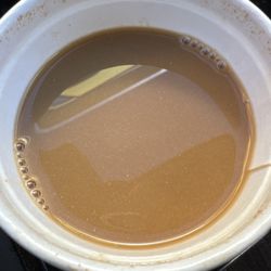 Scooter's Coffee - Coffee with some cream, although it taste like they used milk.