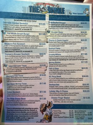 Menu photo 8 The Whale Fort Myers Beach, FL Menu photo 8 The Whale Fort Myers Beach, FL