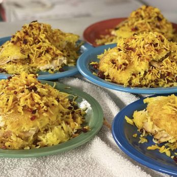 Ray's Cafe - Tahchin: pressed rice with chicken, saffron, sour cream and barberries baked together, absolutely scrumptious! - Cafes Near Me - Oklahoma City, Oklahoma Ray's Cafe - Tahchin: pressed rice with chicken, saffron, sour cream and barberries baked together, absolutely scrumptious! - Cafes Near Me - Oklahoma City, Oklahoma