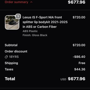 NIA Body Kits - Order summary - Auto Parts & Supplies Near Me - Miami, Florida NIA Body Kits - Order summary - Auto Parts & Supplies Near Me - Miami, Florida