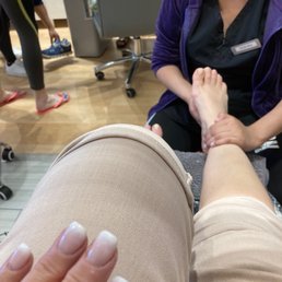 Getting my spa pedicure after having my gel nails done!