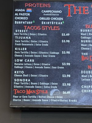 Menu photo 2 The Taco Man Fontana, CA