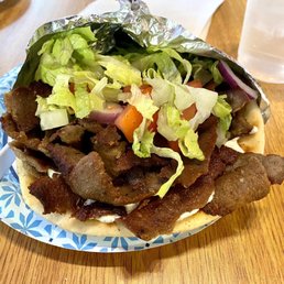 a plate of food on a table