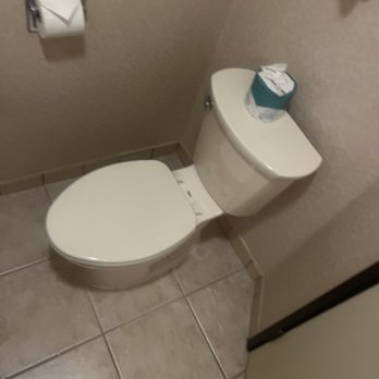 Stadium Bar - Angle of restroom door was strange, but clean bathroom with shower - Casinos Near Me - Reno, Nevada
