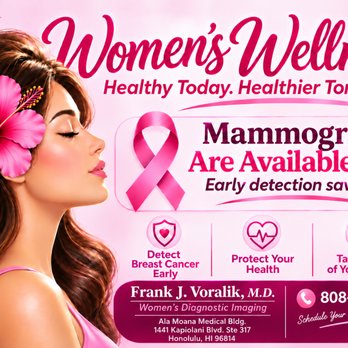 Frank J Voralik, MD - Come check us out and take charge of your breast health. Early detection saves lives, and taking care of YOU is so important! - Diagnostic Imaging Near Me - Honolulu, Hawaii Frank J Voralik, MD - Come check us out and take charge of your breast health. Early detection saves lives, and taking care of YOU is so important! - Diagnostic Imaging Near Me - Honolulu, Hawaii