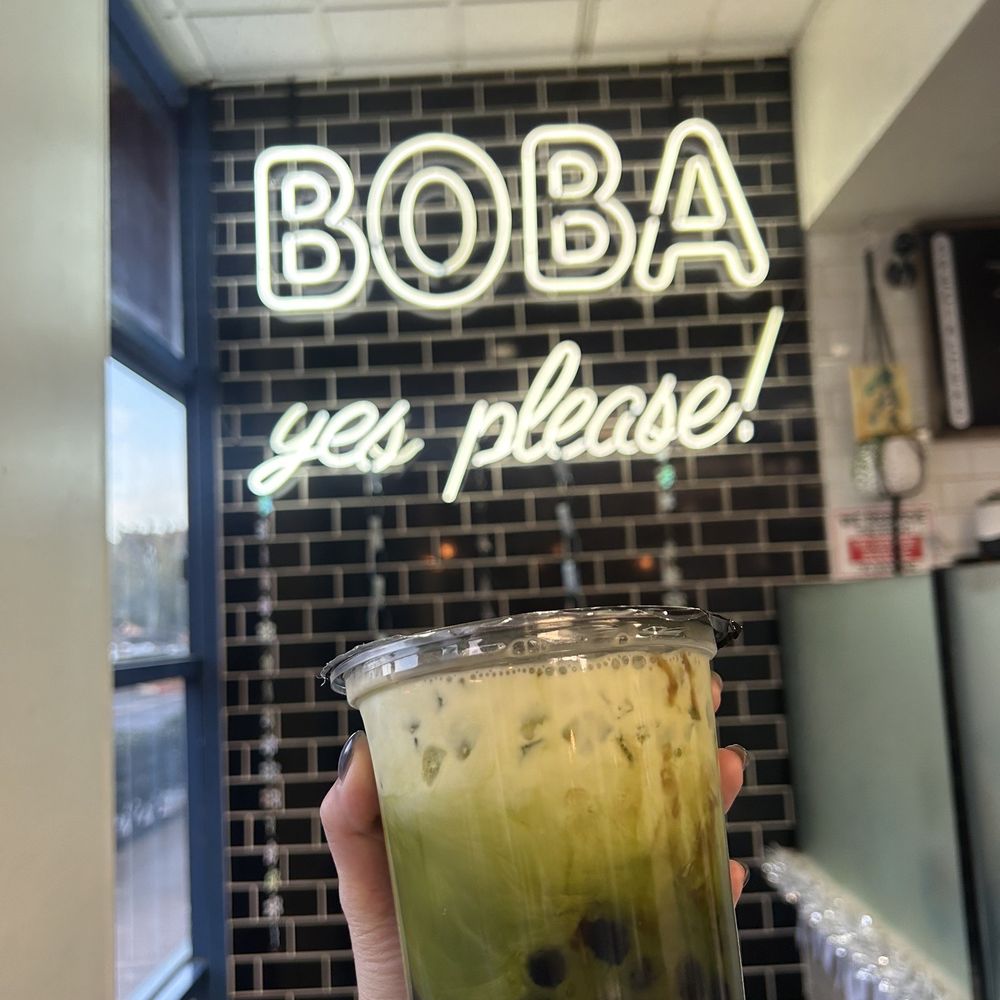 Boba Break Tea House - green milk tea with boba - Bubble Tea Near Me - Chino, California Boba Break Tea House - green milk tea with boba - Bubble Tea Near Me - Chino, California