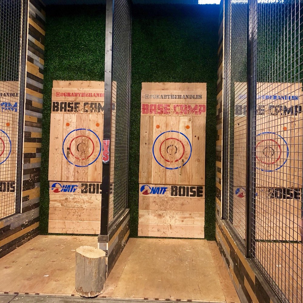 Base Camp Pong + Axe - A couple of the many axe targets... - American Near Me - Boise, Idaho