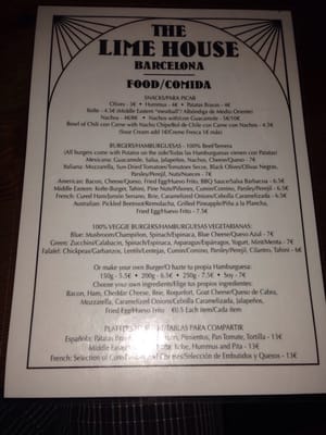 Menu photo 3 The Lime House Barcelona, B Menu photo 3 The Lime House Barcelona, B
