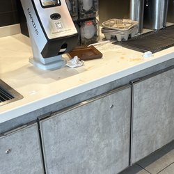 McDonald's - Sauce thrown on counters, trash, cooking trays