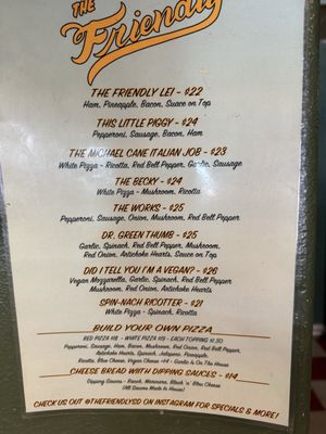 Menu photo 1 The Friendly San Diego, CA