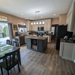 Color Joy Interiors - Updated paint color on kitchen cabinets