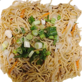 Chopsticks - a plate of noodles with onions and scallions - Japanese Near Me - Castlegar, British Columbia