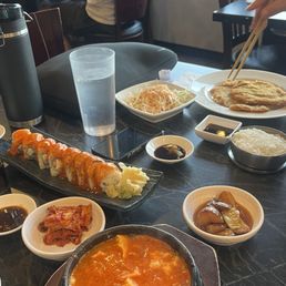 Soon Dooboo, Salmon by Salmon on the Beach Roll, Katsu Donburi Soon Dooboo, Salmon by Salmon on the Beach Roll, Katsu Donburi