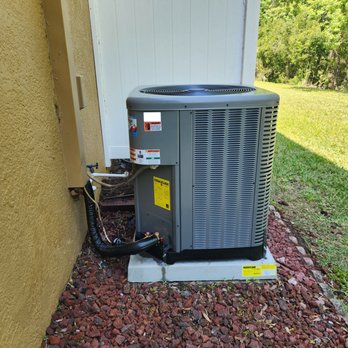 Comfort Air Heating and Cooling - Side. For you AC experts they did attach the screws to the metal later so it passed inspection. - Heating & Air Conditioning/HVAC Near Me - Tampa, Florida