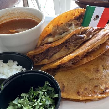Guacatacos - Mexican Cantina - Birria tacos were delicious- if you agree to cheese, they charge you 2.95 for it. - Mexican Near Me - Weston, Florida