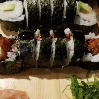 Tamashi - 3 rolls + seaweed salad= $14 I had Spider, escolar & eel but plenty of other rolls to choose from for this great deal! - Ramen Near Me - Houston, Texas Tamashi - 3 rolls + seaweed salad= $14 I had Spider, escolar & eel but plenty of other rolls to choose from for this great deal! - Ramen Near Me - Houston, Texas