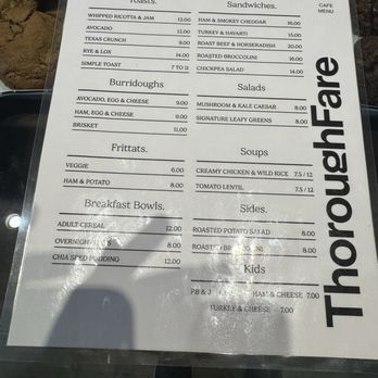 ThoroughFare - Food menu - Bakeries Near Me - Austin, Texas