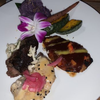 Old Lahaina Luau - Entree (fish, chicken, steak, taro mashed potatoes) - Performing Arts Near Me - Lahaina, Hawaii