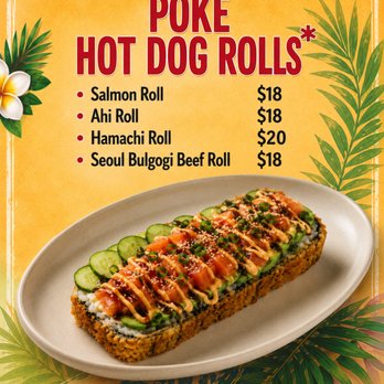 Poke & Bowl Stop - Poke Hot Dog Roll - Food Trucks Near Me - Kapaʻa, Hawaii Poke & Bowl Stop - Poke Hot Dog Roll - Food Trucks Near Me - Kapaʻa, Hawaii