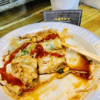 Joe's Steam Rice Roll - Shrimp rice roll and soya milk - Dim Sum Near Me - Flushing, New York