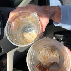 BIGGBY COFFEE - Big chunks of ice in a blended drink