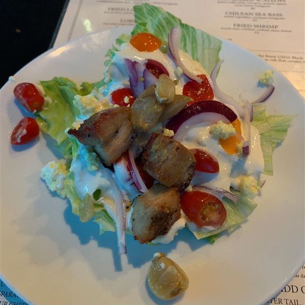 Lighthouse Restaurant - Garlic house salad...LORT! Look at those pieces of garlic yummy yummerson - Seafood Near Me - Cedar Lake, Indiana Lighthouse Restaurant - Garlic house salad...LORT! Look at those pieces of garlic yummy yummerson - Seafood Near Me - Cedar Lake, Indiana