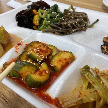 Mapo Kkak Doo Gee Restaurant - Part 1 of the Banchan! - Korean Near Me - Los Angeles, California Mapo Kkak Doo Gee Restaurant - Part 1 of the Banchan! - Korean Near Me - Los Angeles, California