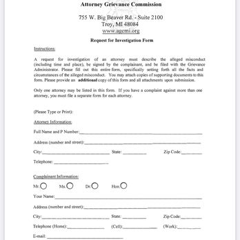 Kostopoulos & Associates - Attorney Grievance form 1 - Bankruptcy Law Near Me - Warren, Michigan Kostopoulos & Associates - Attorney Grievance form 1 - Bankruptcy Law Near Me - Warren, Michigan