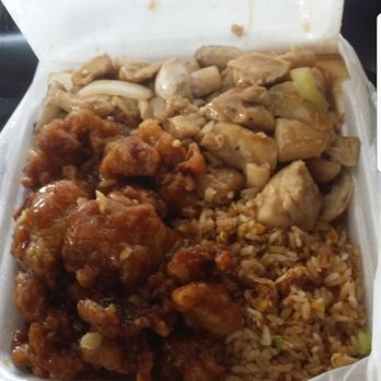 One Plus One Drive Inn - Orange chicken & mushroom chicken w/fried rice - Chinese Near Me - Honolulu, Hawaii One Plus One Drive Inn - Orange chicken & mushroom chicken w/fried rice - Chinese Near Me - Honolulu, Hawaii