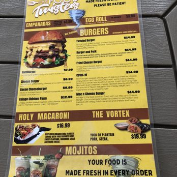 The Food Twisters - Simple menu - Food Trucks Near Me - Lehigh Acres, Florida The Food Twisters - Simple menu - Food Trucks Near Me - Lehigh Acres, Florida