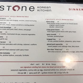 Stone Korean Kitchen - Menu 6.20.17 - Korean Near Me - San Francisco, California Stone Korean Kitchen - Menu 6.20.17 - Korean Near Me - San Francisco, California