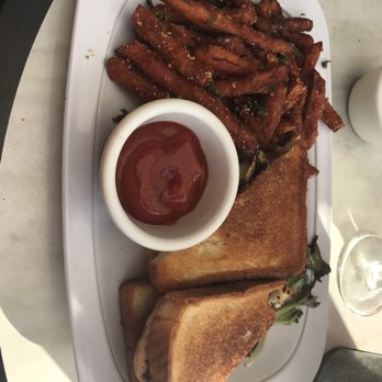 State 48 Tavern - Chicken and strawberry brie sandwich with sweet potato fries - Sports Bars Near Me - Page, Arizona State 48 Tavern - Chicken and strawberry brie sandwich with sweet potato fries - Sports Bars Near Me - Page, Arizona