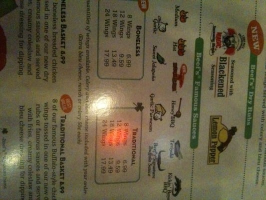 Menu photo 4 Beef 'O' Brady's Wesley Chapel, FL