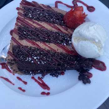 Jesús Latin Grill - Chocolate cake.  Was tasty but chocolate flavor wasn't strong - Latin American Near Me - Mishawaka, Indiana