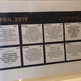 Weekly calendar of events in the building and surrounding areas Weekly calendar of events in the building and surrounding areas
