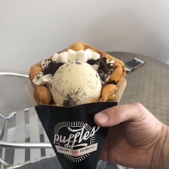 Puffles - Create Build Your Own Ice Cream Cookies and cream ice cream with marshmallows and whipped cream with Oreos - Desserts Near Me - Hollywood, Florida Puffles - Create Build Your Own Ice Cream Cookies and cream ice cream with marshmallows and whipped cream with Oreos - Desserts Near Me - Hollywood, Florida