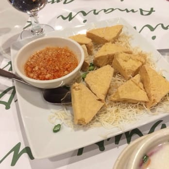 Thai Amarin - Tofu triangles with sweet and sour peanut sauce. - Thai Near Me - Newton Corner, Massachusetts Thai Amarin - Tofu triangles with sweet and sour peanut sauce. - Thai Near Me - Newton Corner, Massachusetts
