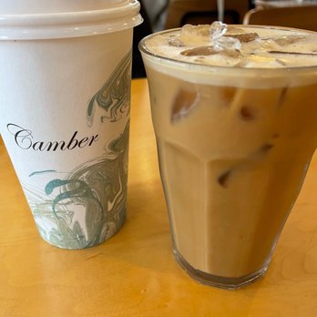 Camber Coffee - Iced oat milk lavender latte - Coffee & Tea Near Me - Bellingham, Washington