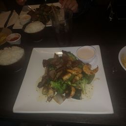 Hibachi shrimp  and beef