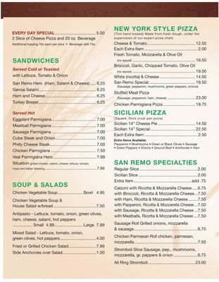 Menu photo 1 San Remo Pizza & Pasta Bradenton, FL Menu photo 1 San Remo Pizza & Pasta Bradenton, FL