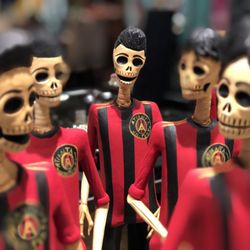 No Mas! Hacienda - Ceramic Day of the Dead "catrines" from Michoacan artist, Erik Fuentes. Go Atlanta United!