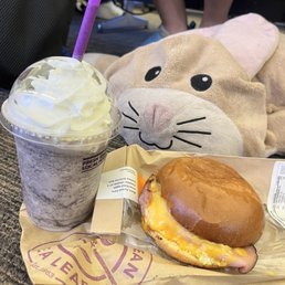 Pure cookies and cream and brioche breakfast sandwich