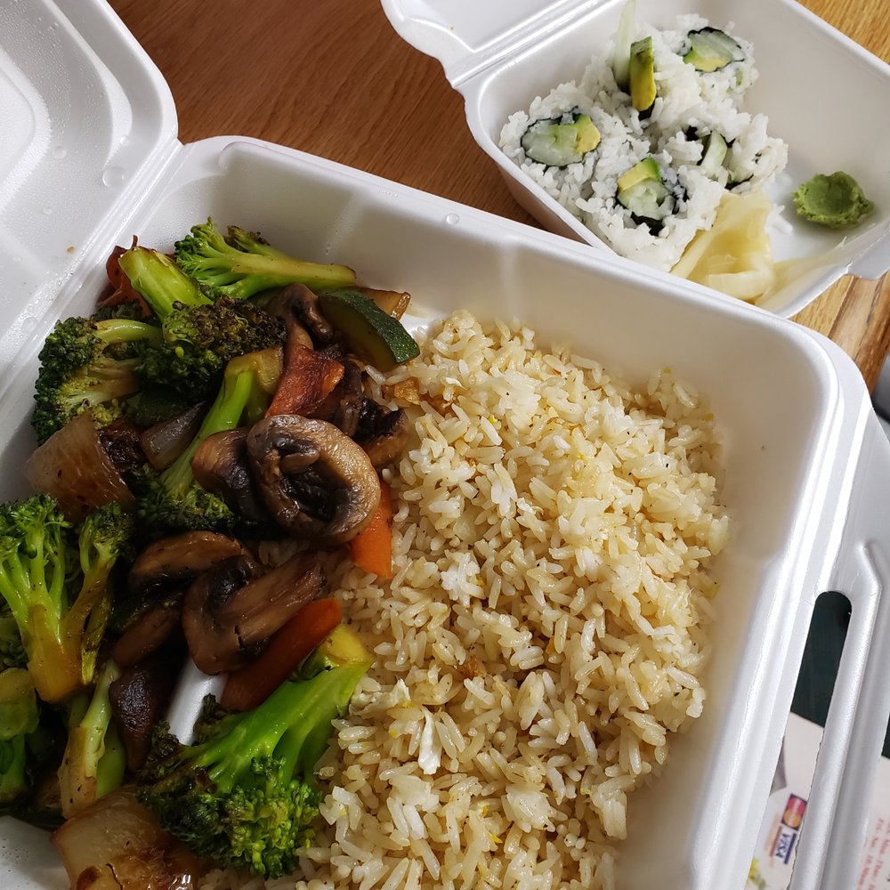Ming Hibachi Grill - Veggie Hibachi with Avocado Sushi Rolls - Sushi Bars Near Me - Lexington, Tennessee