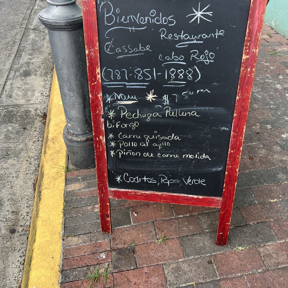 Cassabe - Menu especial del día. Junio 13, 2024 - Puerto Rican Near Me - Cabo Rojo, Puerto Rico