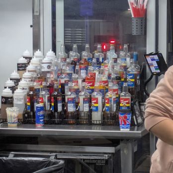 7 Brew Coffee - So many syrups! 7 Brew, Greenville - Coffee & Tea Near Me - Greenville, South Carolina